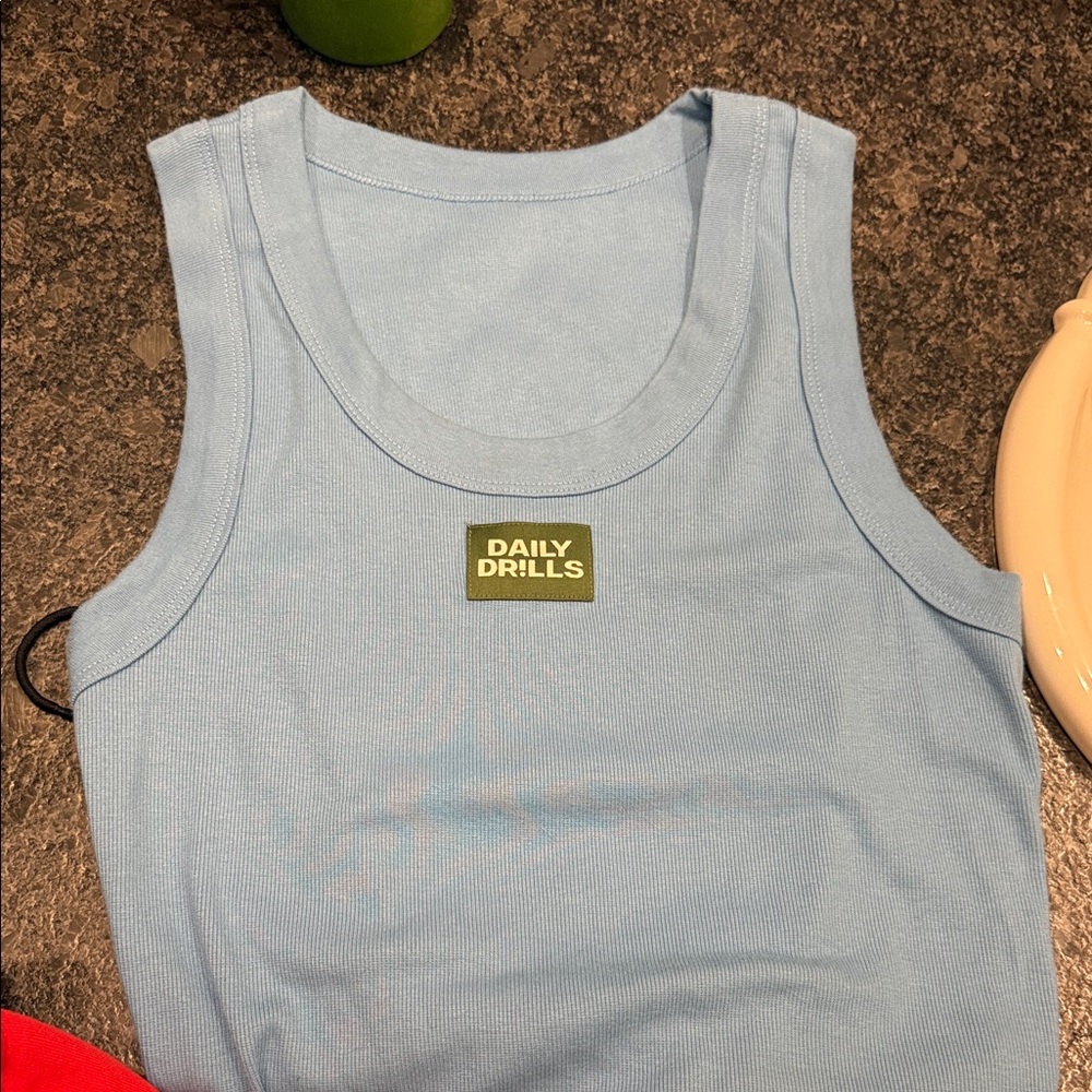 Daily Drills Sky Blue Sleeveless Top